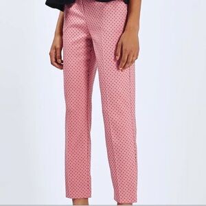 Topshop Pink Polka Dot Skinny Cigarette Pants